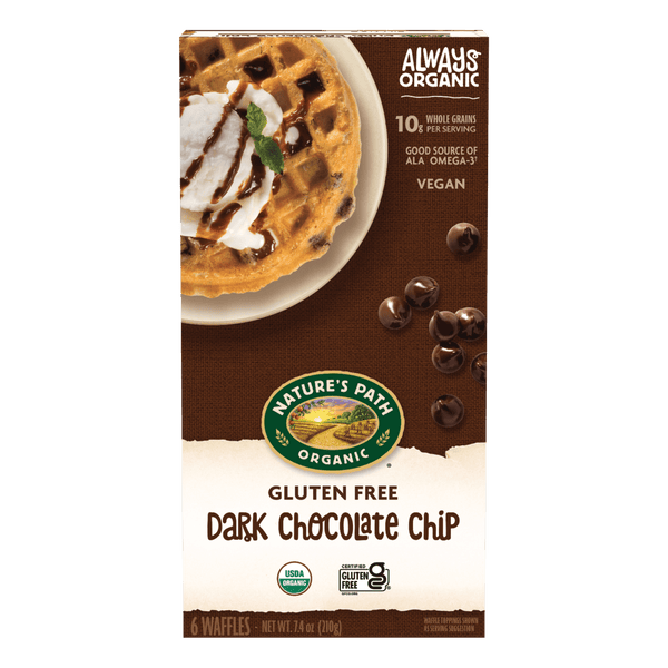 Nature's Path Organic Dark Chocolate Chip Gluten Free Frozen Waffles