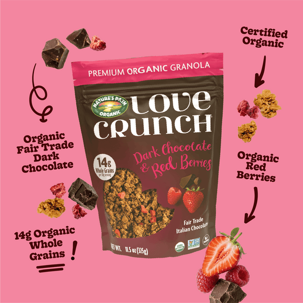 Love Crunch Organic Dark Chocolate & Red Berries Granola