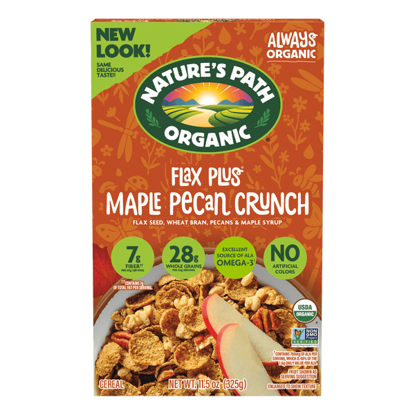 Nature's Path Organic Flax Plus Maple Pecan Crunch Cereal