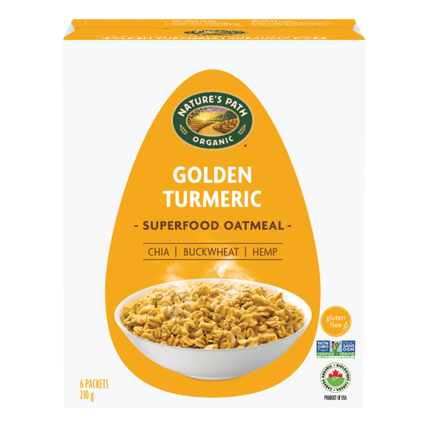 Nature's Path Organic Golden Turmeric Superfood Gluten Free Instant Oatmeal