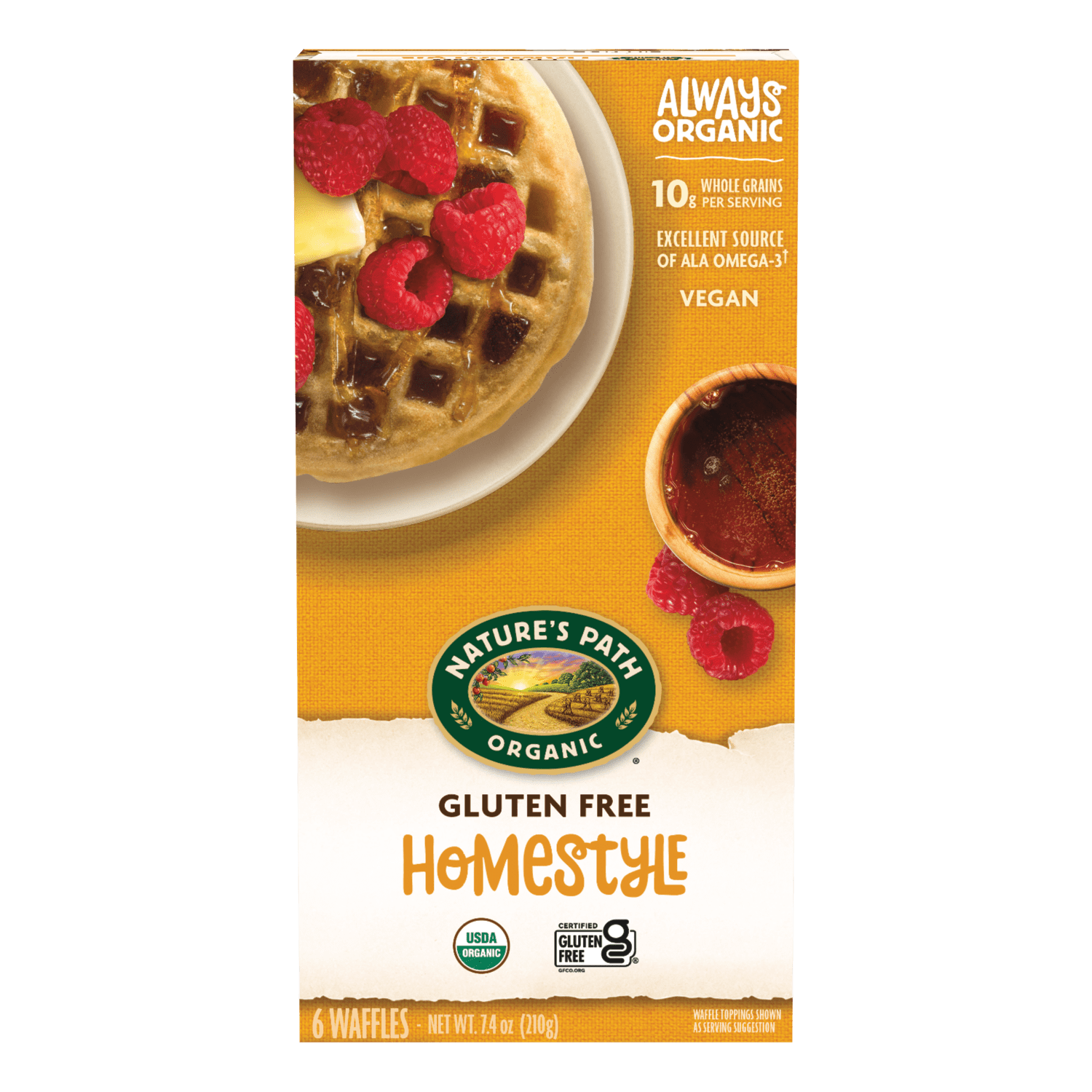 Homestyle Gluten Free Frozen Waffles_058449590545