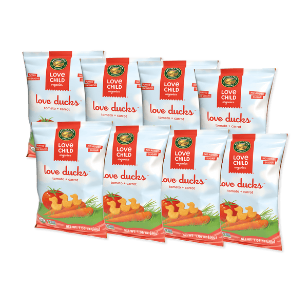 Love Child Organics Love Ducks Tomato + Carrot Gluten Free Corn Snacks