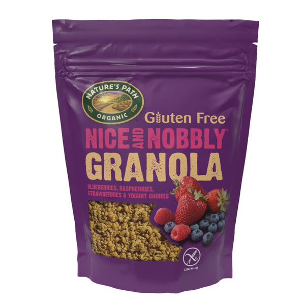 Nice-and-Nobbly-Blueberries,-Raspberries,-Strawberries-&-Yogurt-Chunks-Granola