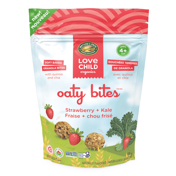 Love Child Organics Oaty Bites Strawberry + Kale Gluten Free Oaty Bites Oaty Bites