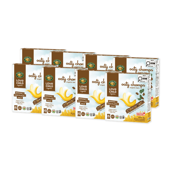 Love Child Organics Oaty Chomps Banana + Chocolate + Kale Gluten Free Snack Bars