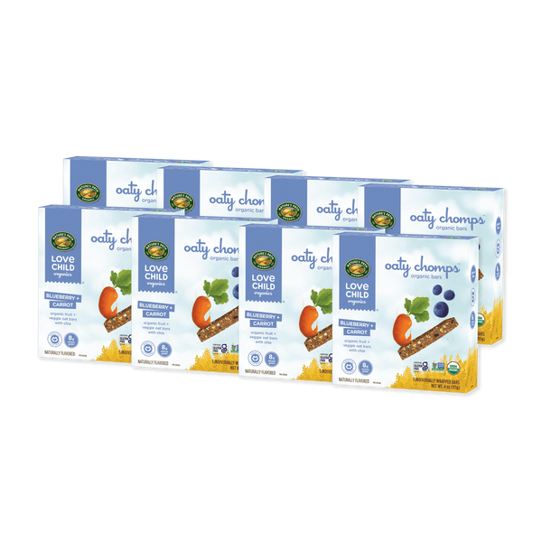 Love Child Organics Oaty Chomps Blueberry + Carrot Gluten Free Snack Bars