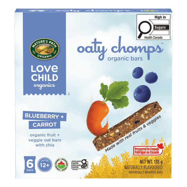 Oaty Chomps Blueberry + Carrot Snack Bar, 138 g Boîte