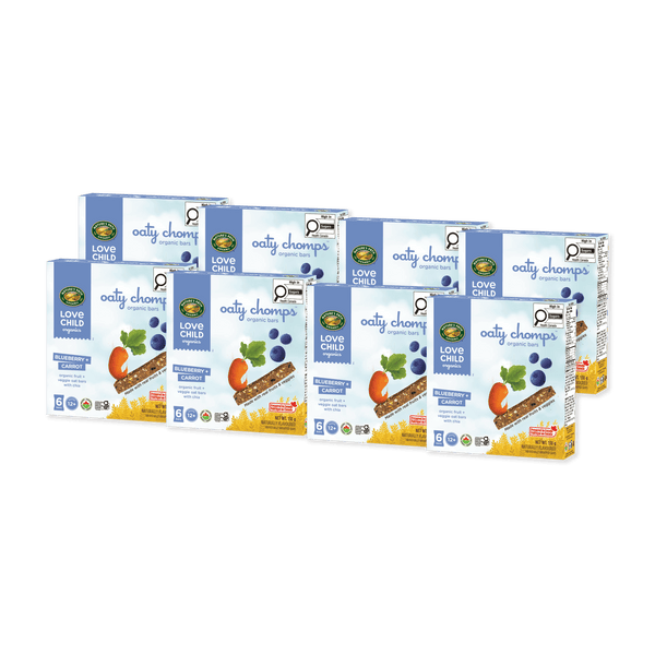 Oaty Chomps Blueberry + Carrot Snack Bar, 138 g Boîte