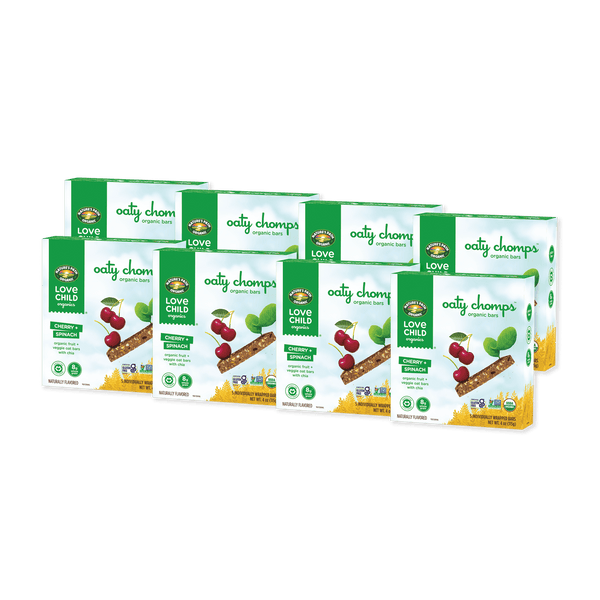Love Child Organics Oaty Chomps Cherry + Spinach Gluten Free Snack Bars