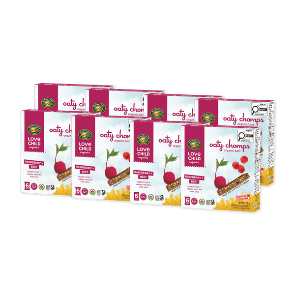 Oaty Chomps Raspberry + Beet Snack Bar, 138 g Boîte
