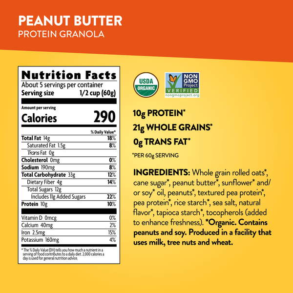 Love Crunch Organic Peanut Butter Protein Granola