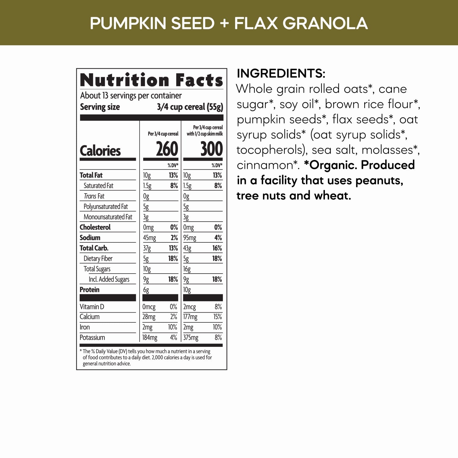 Pumpkin Seed + Flax Granola