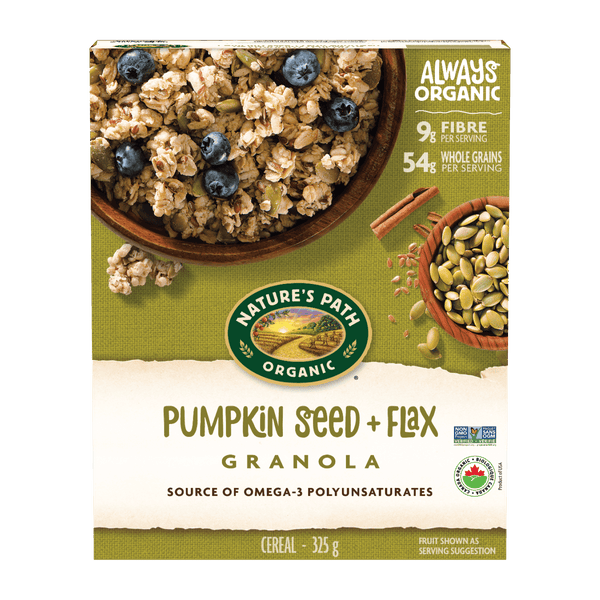 Graine de citrouille + granola de lin, 750 g de terre amicale Sac