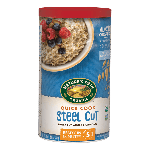 Nature's Path Organic Quick Cook Steel Cut Instant Oatmeal