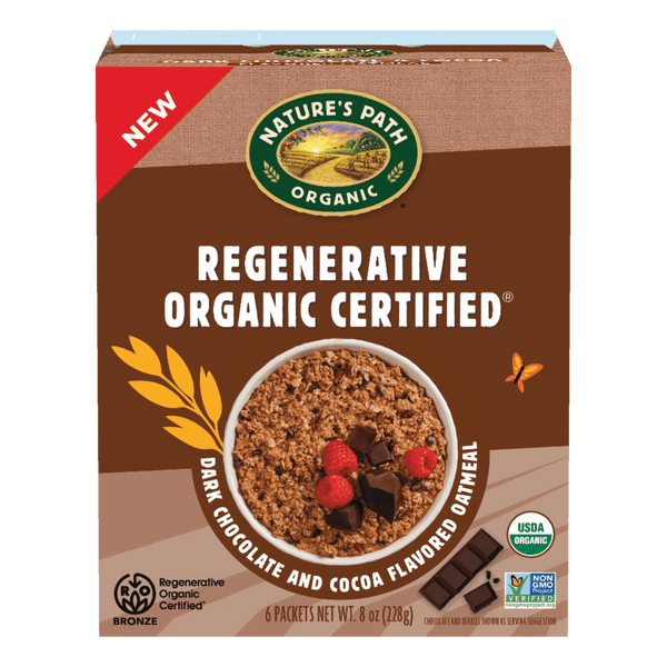 Nature's Path Organic Regenerative Organic Certified Dark Chocolate & Cocoa Instant Oatmeal