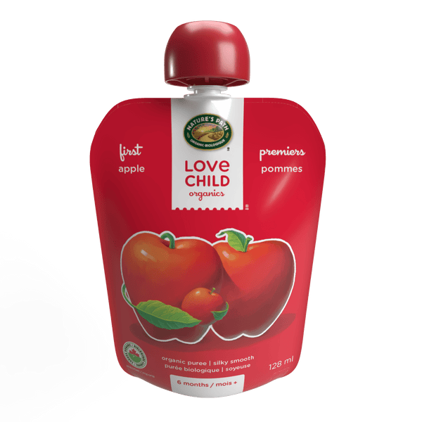 Purée de pommes simples de premières, 128 ml de pochette
