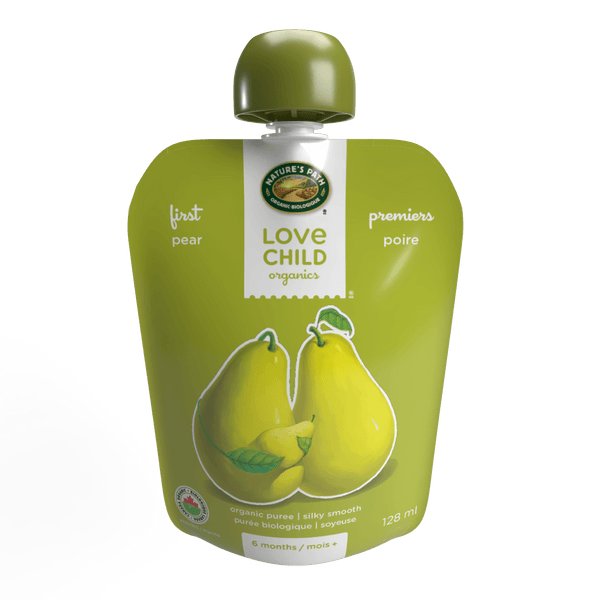 Purée de poires simples de premières premières, poche de 128 ml