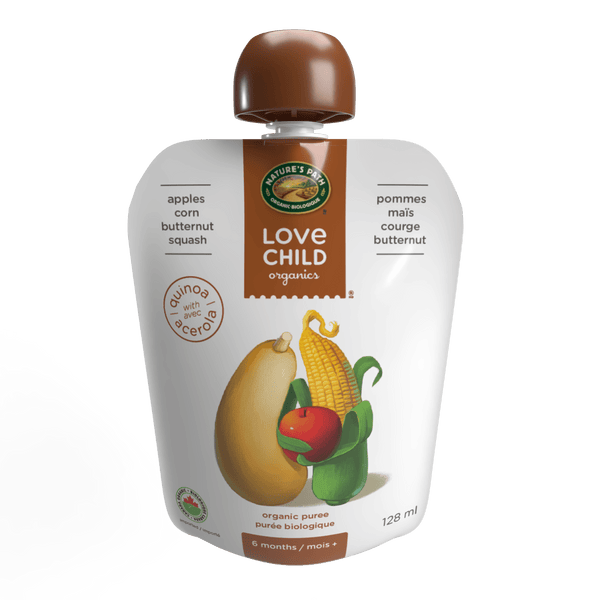 Superblends Apple, maïs + purée de courge musquée, pochette de 128 ml