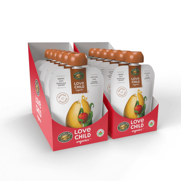 Superblends Apple, maïs + purée de courge musquée, pochette de 128 ml
