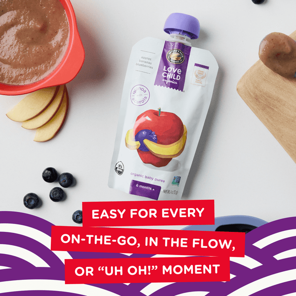 Love Child Organics Superblends Apples, Bananas + Blueberries Puree