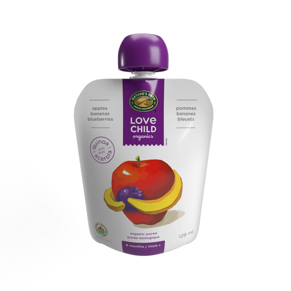 Love Child Organics Superblends Apples, Bananas + Blueberries Puree