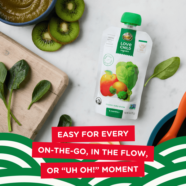 Love Child Organics Superblends Apples, Spinach, Kiwi + Broccoli Puree