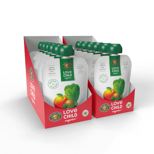 Pommes Superblends, épinards, purée de kiwi + brocoli, pochette de 128 ml