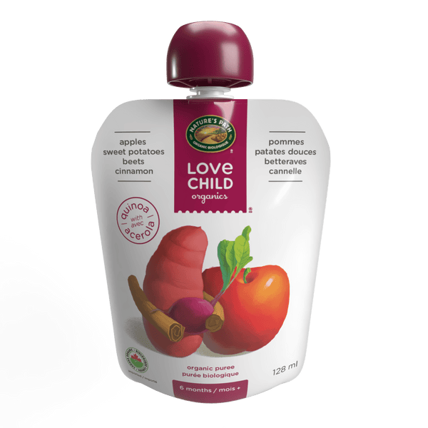 Pommes superblends, patates douces, betteraves + purée de cannelle, sachet de 128 ml