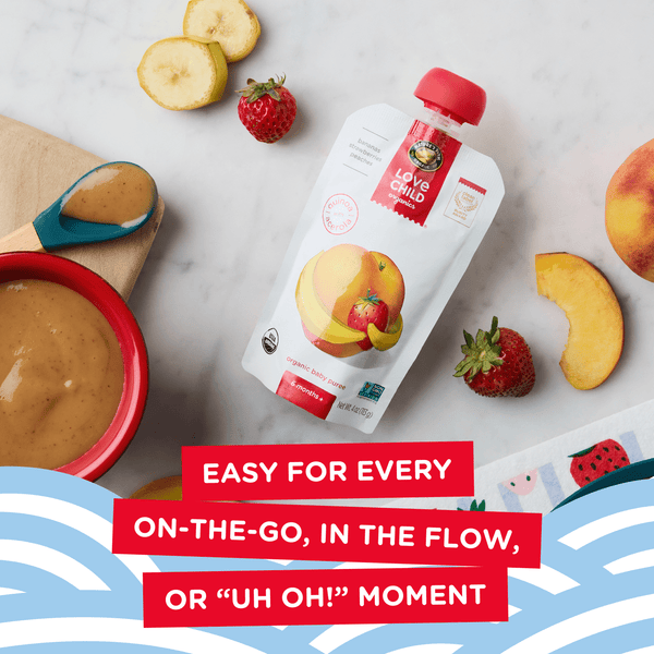 Love Child Organics Superblends Bananas, Strawberries + Peaches Puree