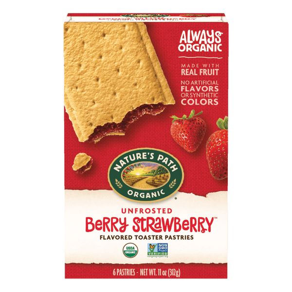 Nature's Path Organic Unfrosted Berry Strawberry Toaster Pastries