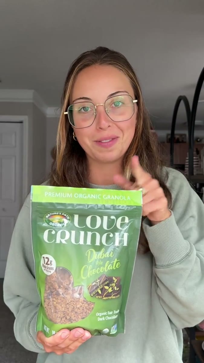 Creator tasting Love Crunch Dubai Style Chocolate granola